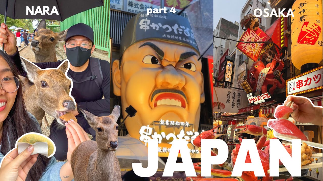 JAPAN VLOG | 🦌💫 exploring Nara, Mochi Pounding, evening in Osaka, Dotonburi