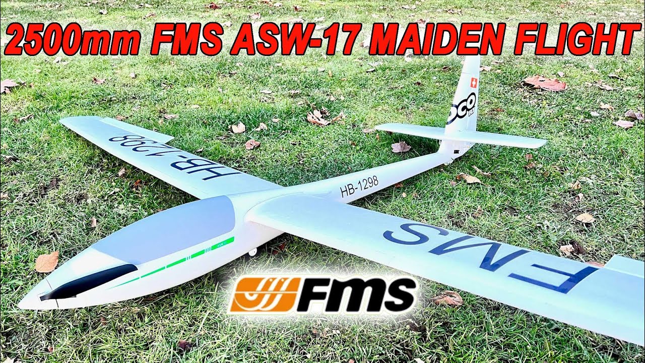 2500mm FMS ASW-17 Motor Glider MAIDEN FLIGHT REVIEW  @fmsmodelRC