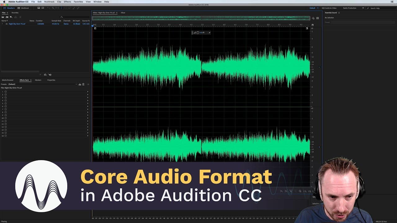 Формат Apple Core Audio в Adobe Audition CC 2018
