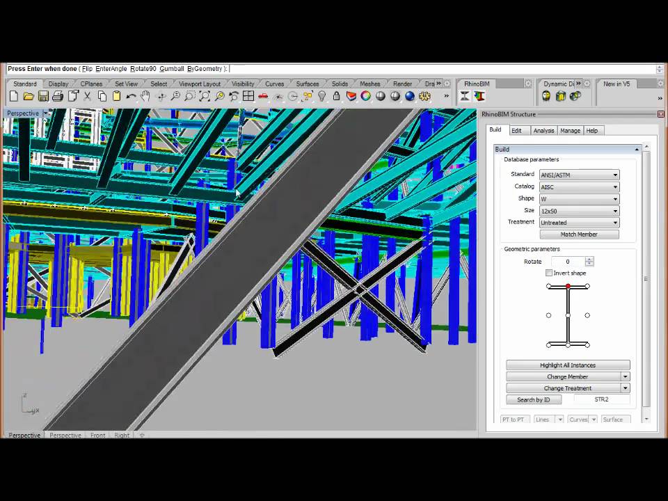 RhinoBIM Structure performance demo