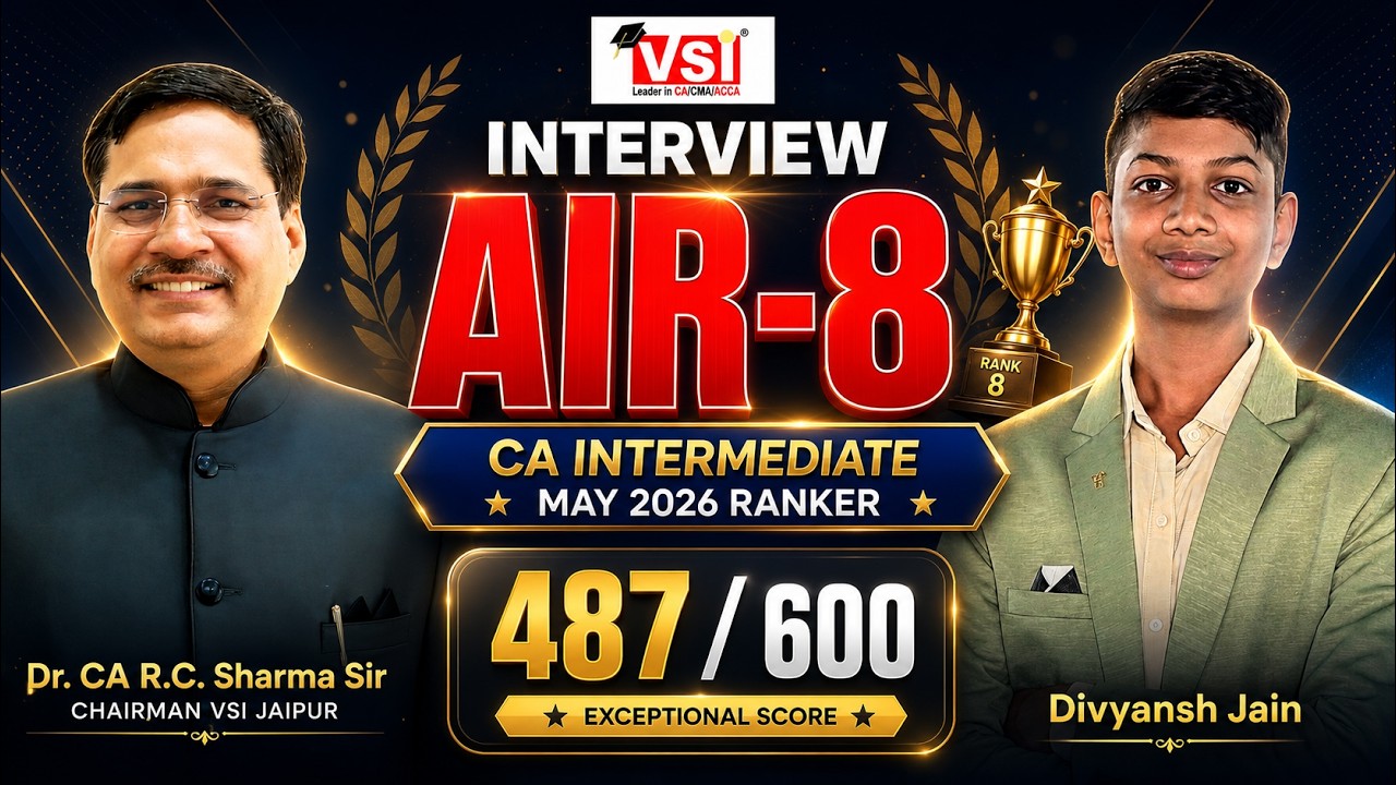 🏆 AIR 8 Divyansh Jain | CA Inter May 2026 | Scored 487/600 🔥 Exclusive Interview & Success Strategy!