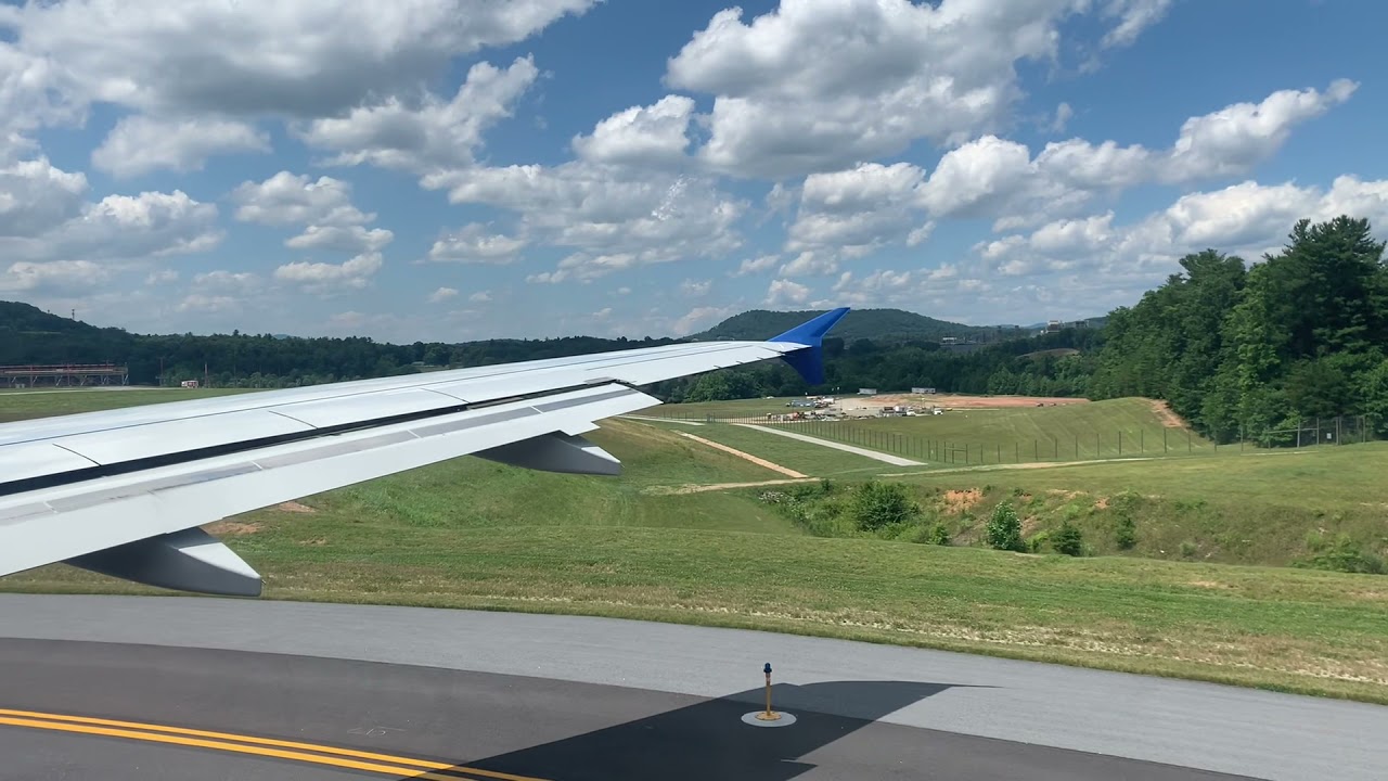 Allegiant A320-200 takeoff from Asheville Regional Airport - AVL