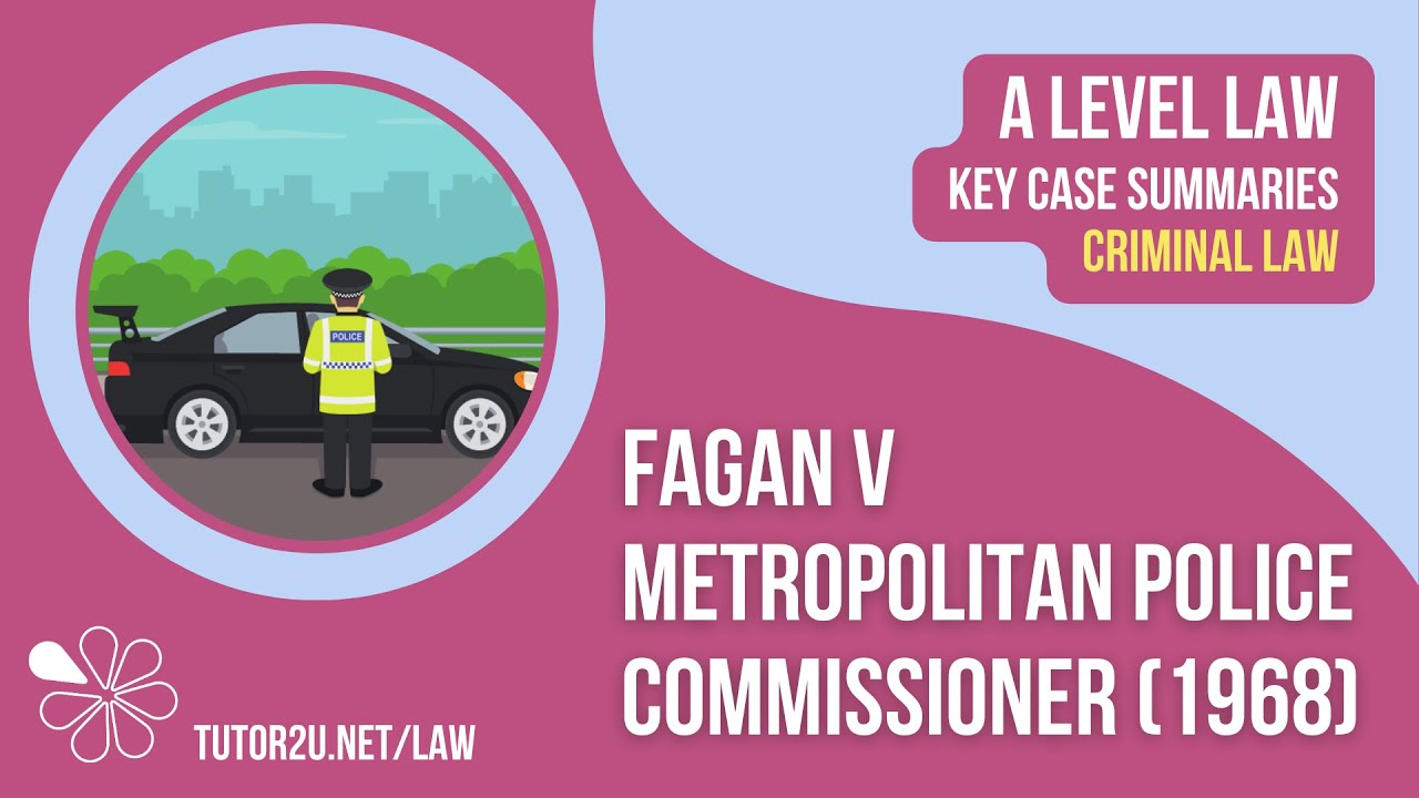 Fagan v Metropolitan Police Commissioner (1968) | A-Level Law | Key Case Summaries | Criminal Law