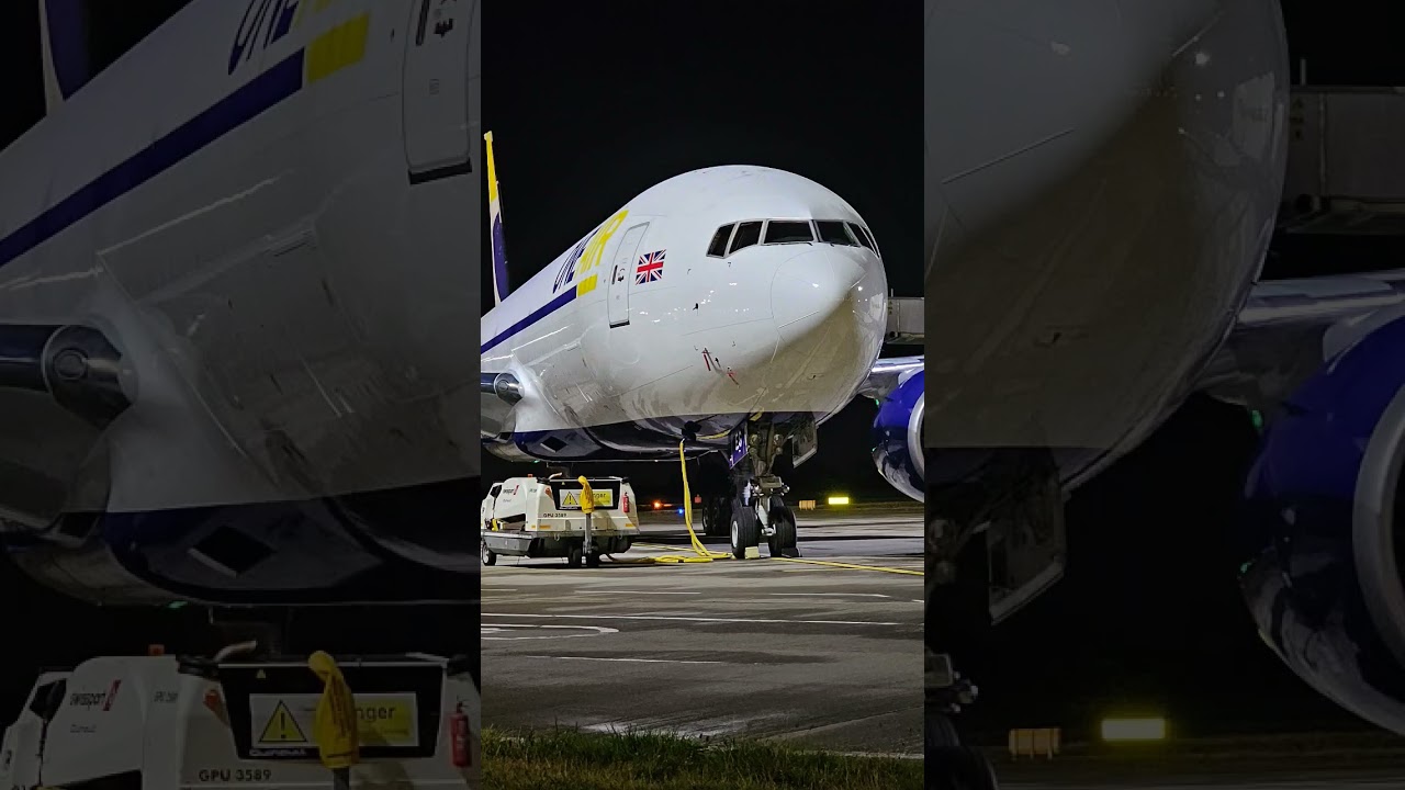 Close up with One Air BRAND NEW Boeing 777F G-ONEG #aviation #oneair #boeing777 #cargoaircraft