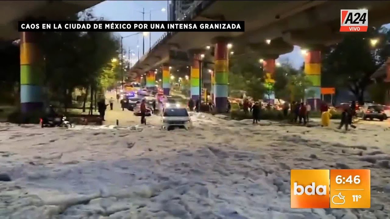 Fenómenos impactantes: cayó un histórico granizo en la Ciudad de México I A24