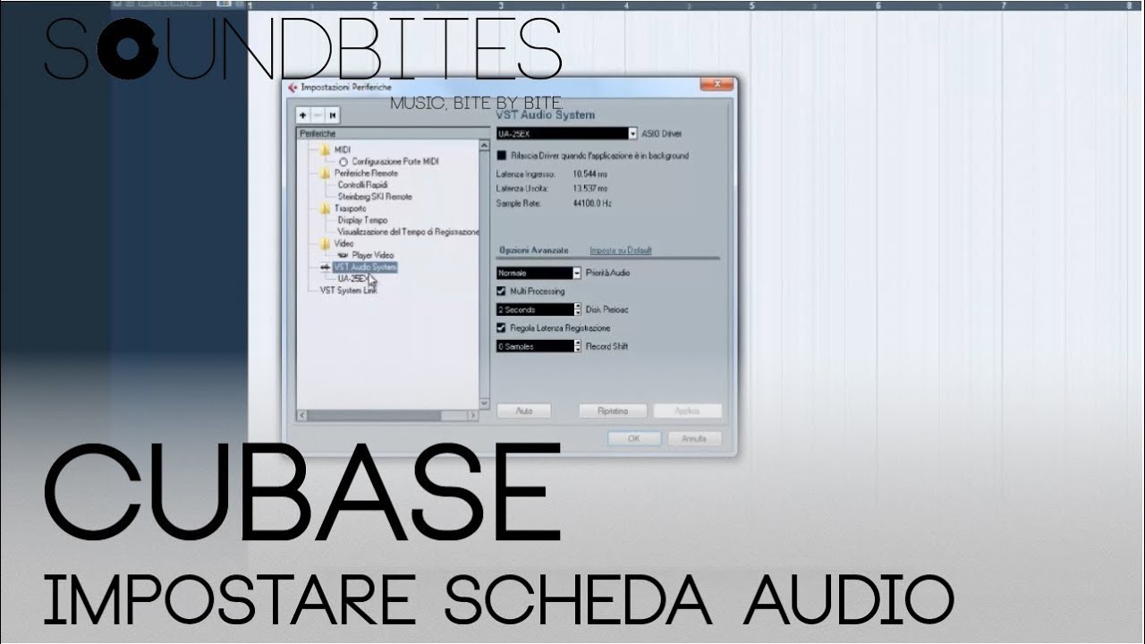 Come impostare la scheda audio su Cubase - SOUNDBITES