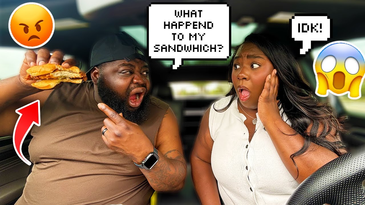 BITING MY HUSBAND'S SANDWICH THEN BLAMING IT ON THE DRIVE-THRU WORKER!!