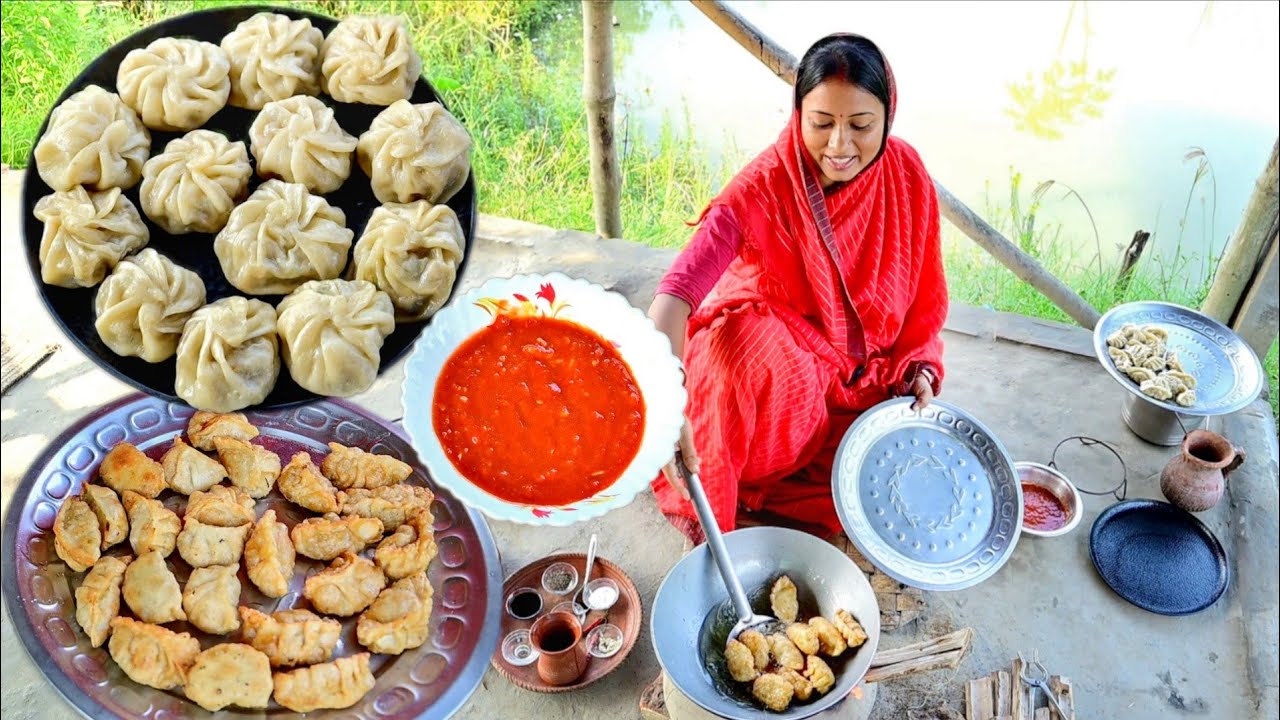আজ দুই ধরনের মোমো বানালাম স্টিম মোমো আর ফ্রাই মোমো সাথে স্পেশাল মোমোর  চাটনি 