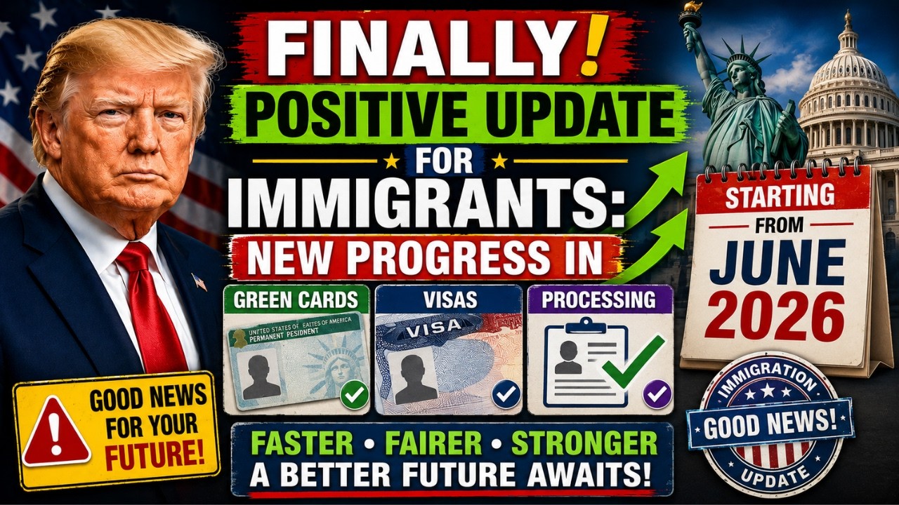 FINALLY! Positive Update for Immigrants:New Progress in Green Cards, Visas,Processing from June 2026