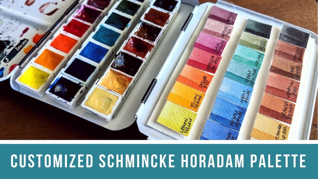 Customizing a Limited Edition Schmincke 18 Half Pan Palette