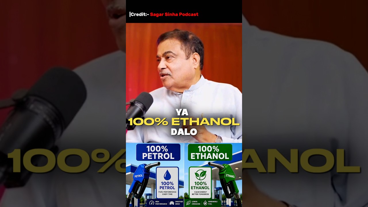 Nitin Gadkari talks about Ethanol & water crisis | 100% Ethanol Fuel Incident |