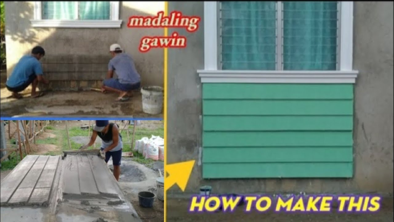 Amazing Technique How Make Concrete Molding Precast Cement Like Bevel Wood Wall design / Cement Sand