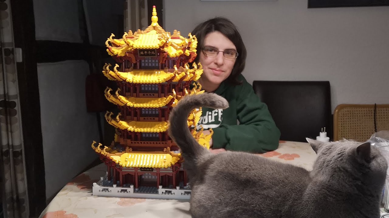 Xingbao Yellow Crane Tower (Pagode) XB-01024 Review auf Deutsch und mit Kater Scotty