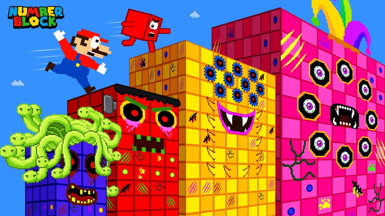 Mario Epic Maze: Exploring the Colorful Biggest Zombie Numberblock Maze | Game Animation