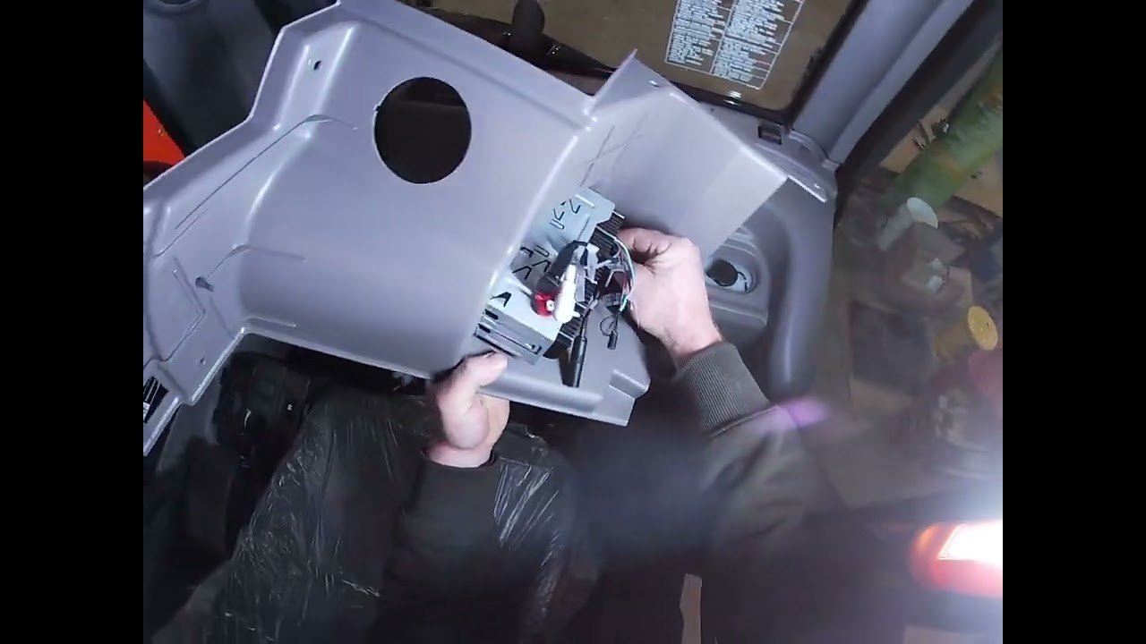 Radio installation for a Kubota excavator  KX080-5