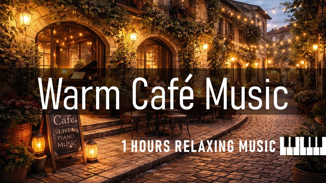 Warm Café Piano - 1 Hour Cozy Instrumental with Cello & Drums