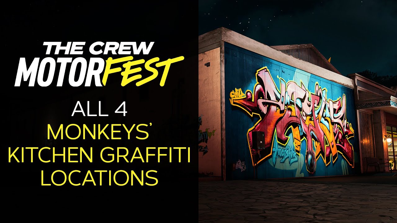 The Crew Motorfest - All 4 Monkeys' Kitchen Graffiti Locations (