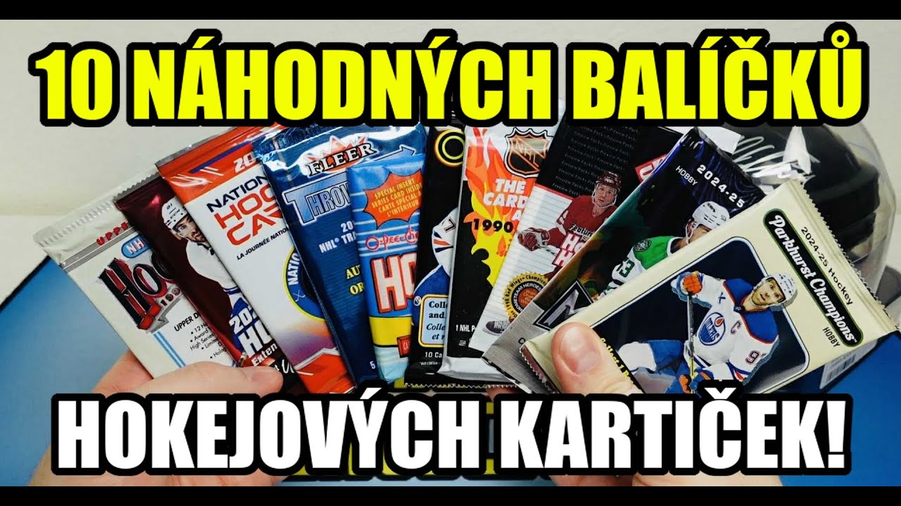 10 NÁHODNÝCH BALÍČKŮ Hokejových Kartiček! Hokejové karty NHL! Pack break!