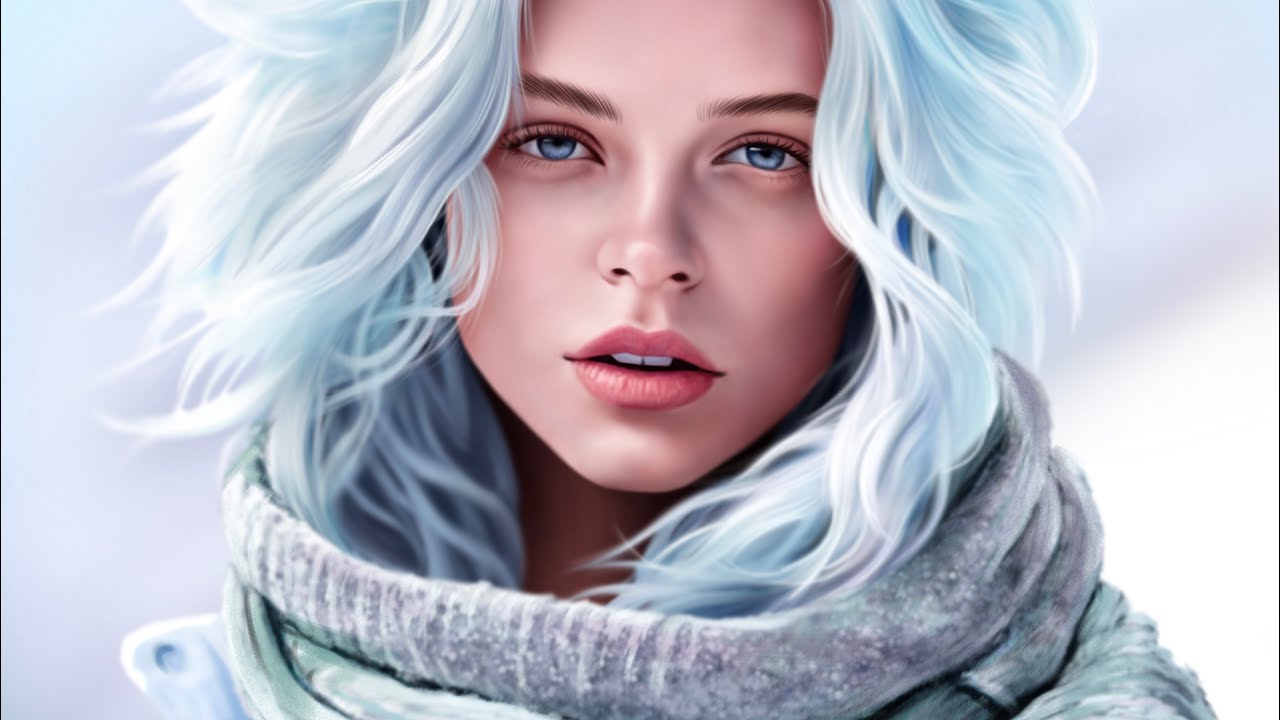 Procreate digital painting - Frosty Blue