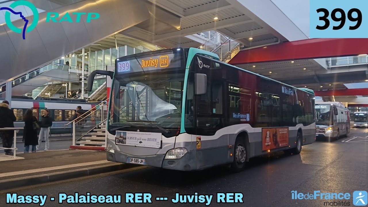 Bus 399 RATP - Citaro C2 N°6848 Massy - Palaiseau RER --- Juvisy RER