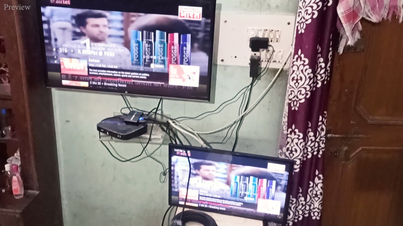 Connect two tv in one set top box | How to watch 2 tv from one setup box