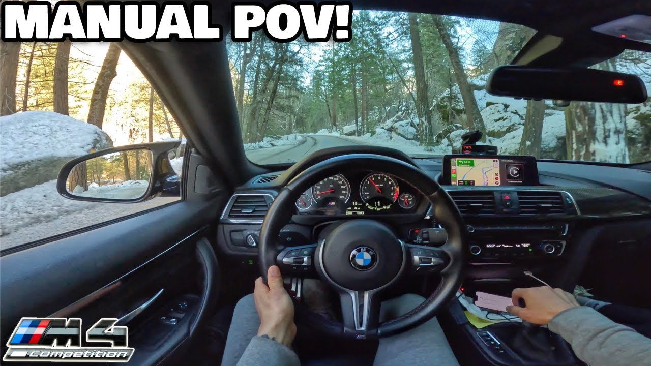 Snowy Mountain Driving FAST in a Manual BMW M4 F82 - POV
