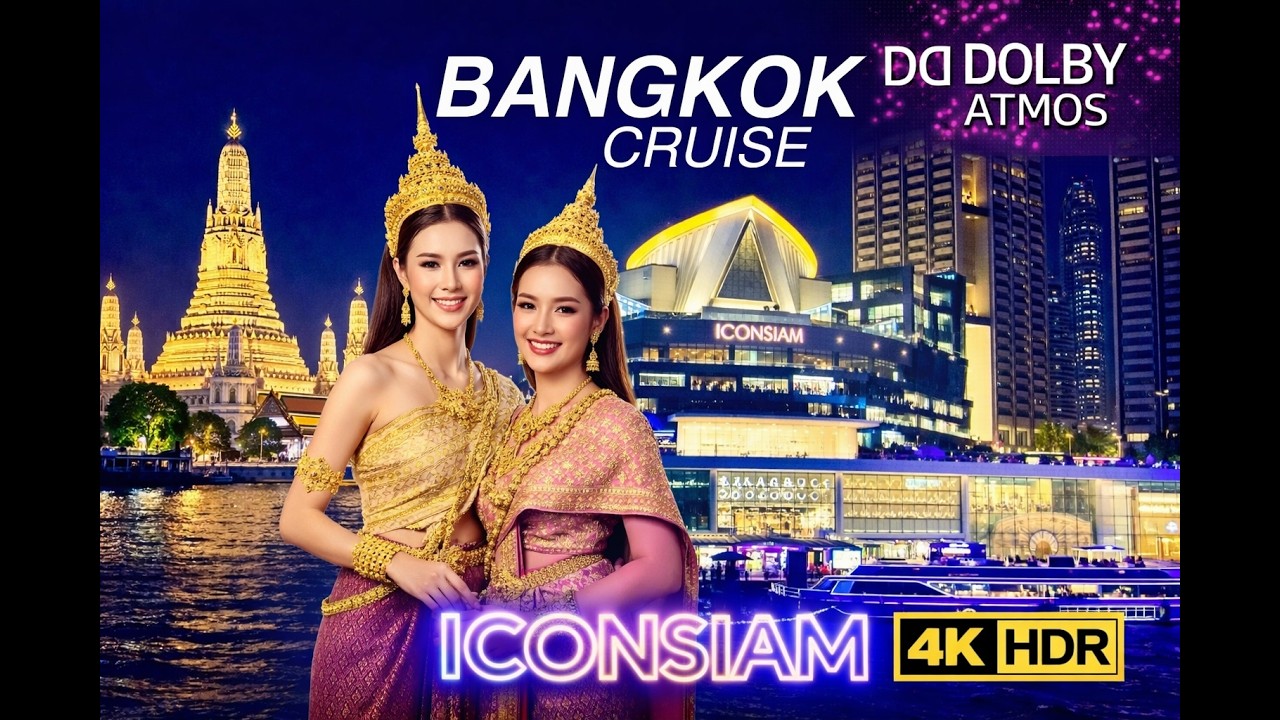 4K HDR│Luxury Bangkok Dinner Cruise at ICONSIAM │Chao Phraya River Night Tour│Thailand 2026 🇹🇭