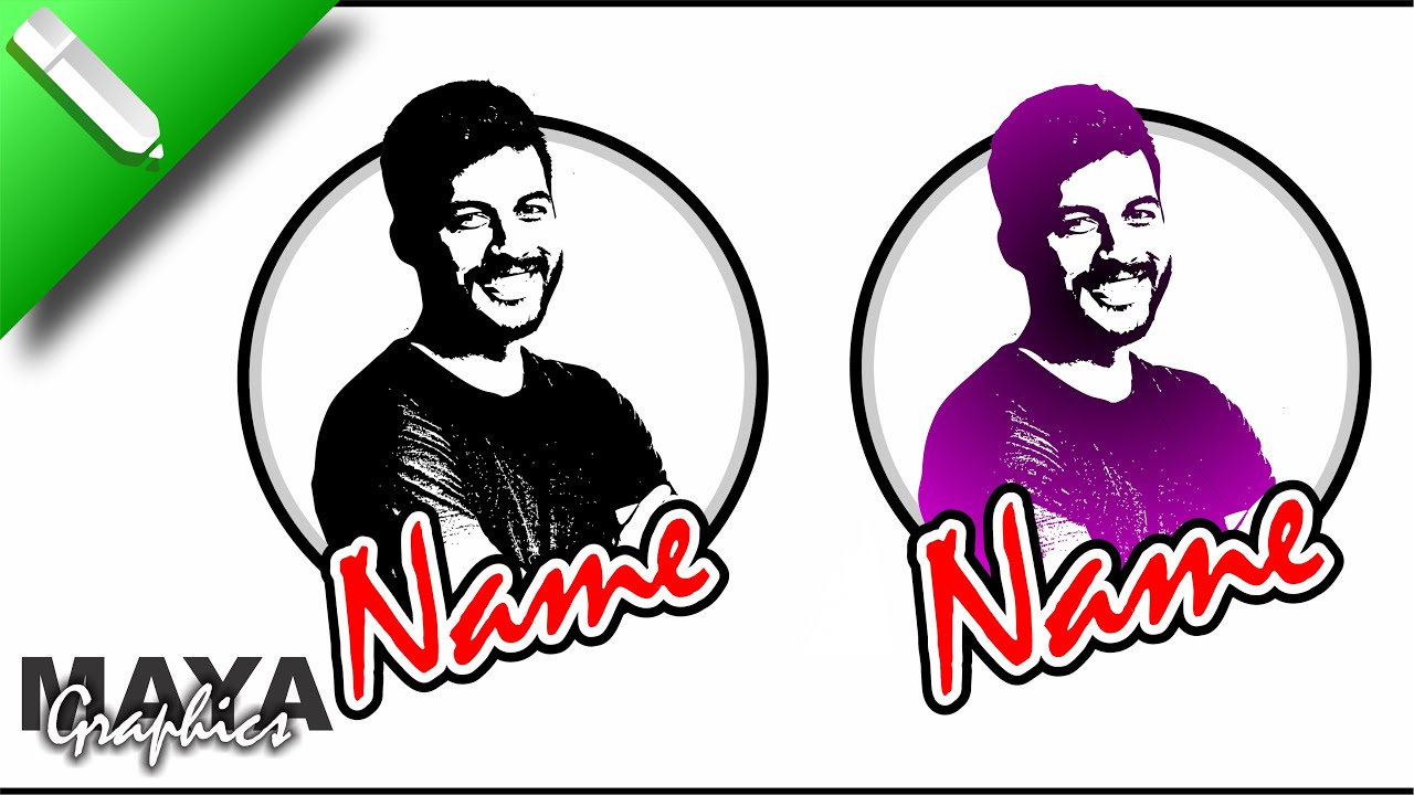 Face Logo Design Tutorial | Make Your Face Logo | Face ka logo kaise banaye | Maya graphics