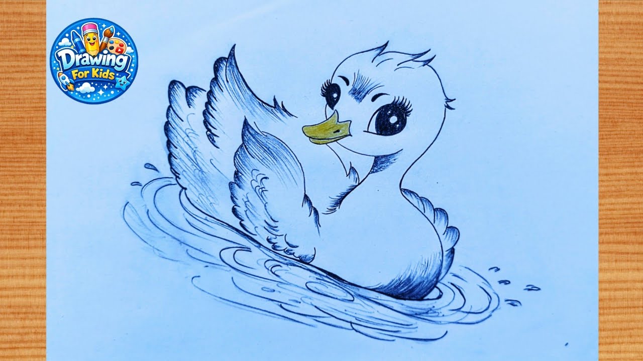 Easy Duck Drawing for Kids | Cute Duck Drawing Step by Step