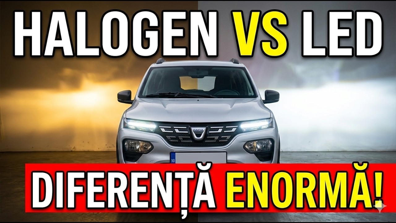 Dacia Spring + LED compact H7 pe faza scurta