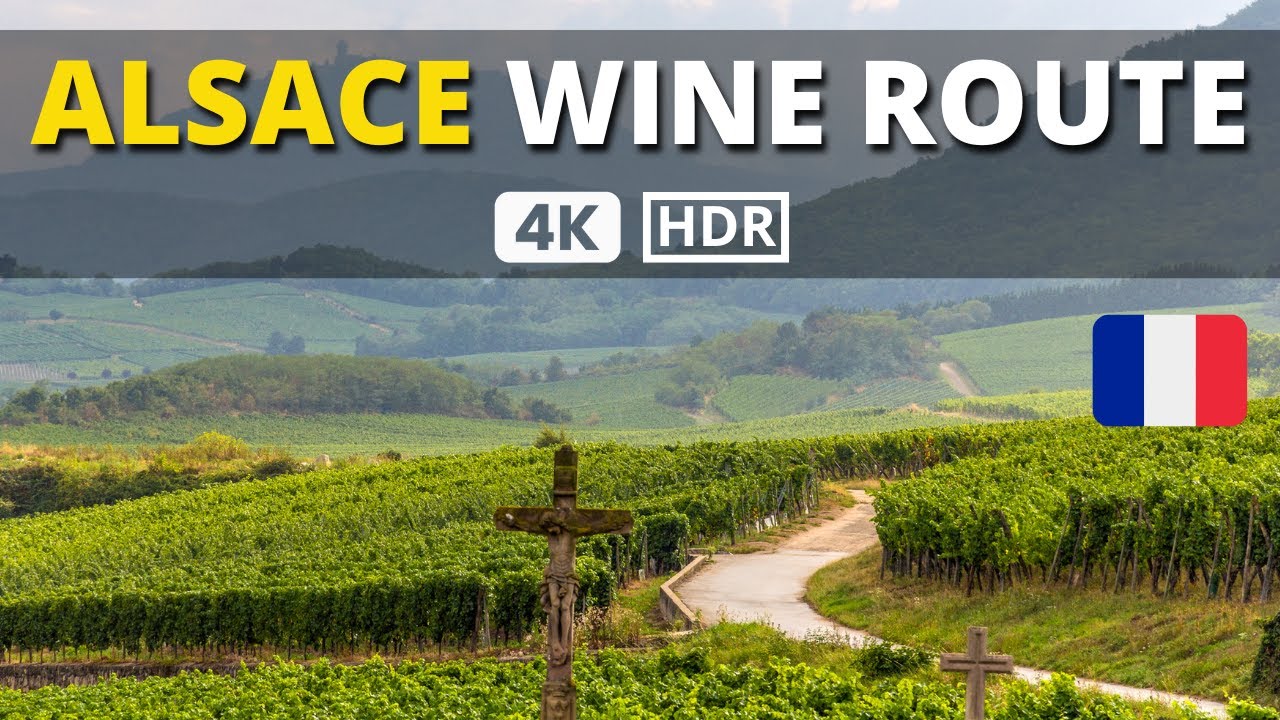 🙏 Driving in The ALSACE WINE ROUTE in France - Road Trip from Itterswiller to Riquewihr (4k HDR) 🍇