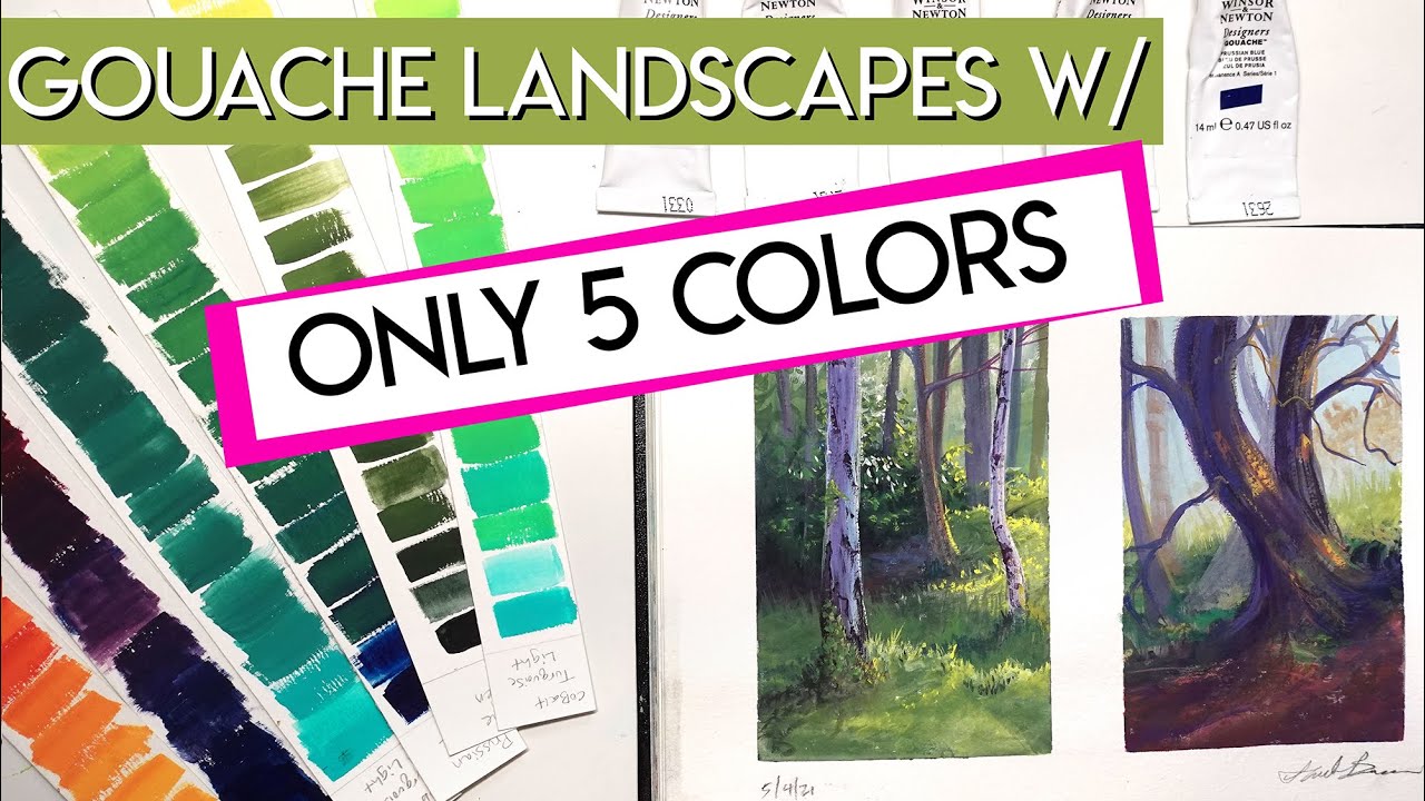 GOUACHE limited palette (5 colors) ✶ Advice and tips