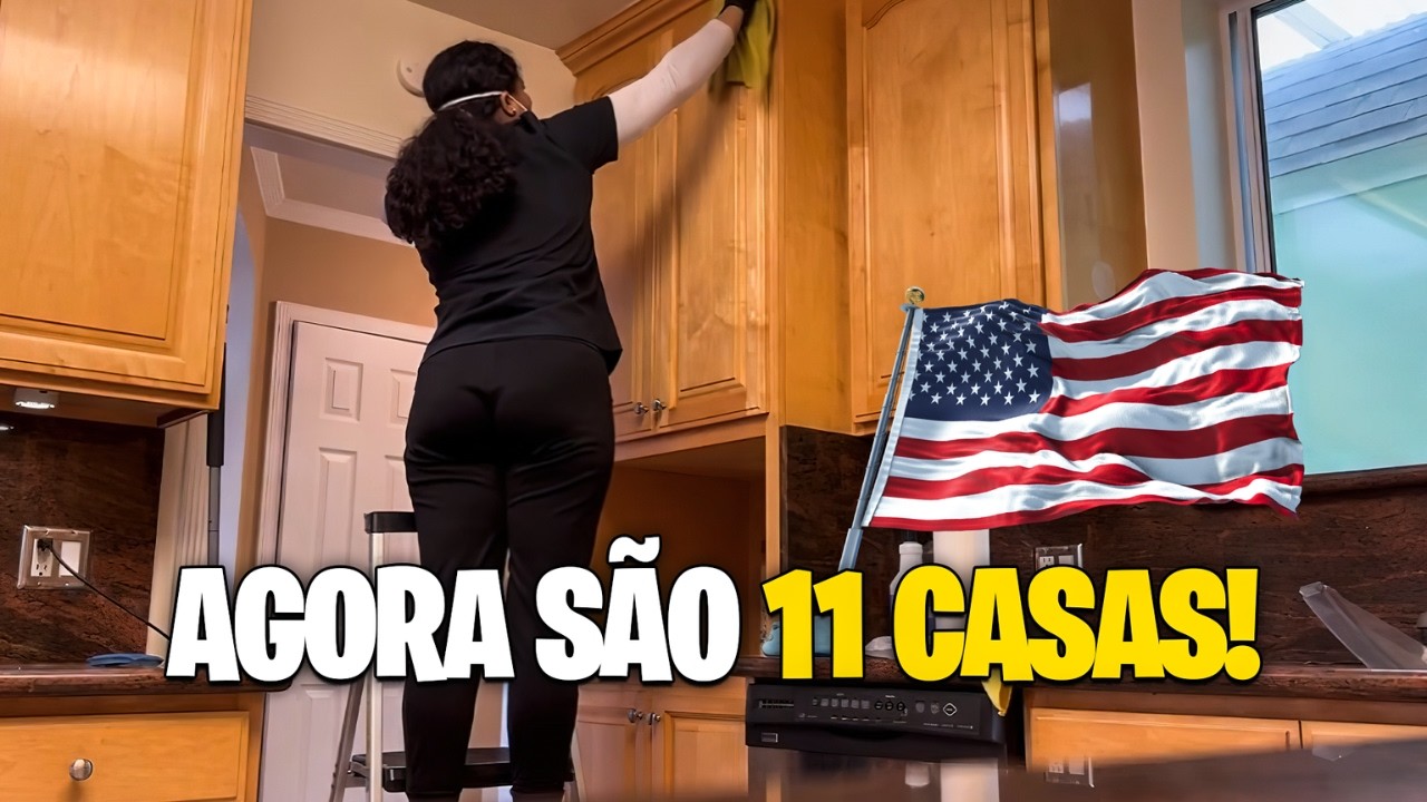 LIMPEZA NOS EUA: Agora sou responsável por 11 CASAS! 🧹🇺🇸
