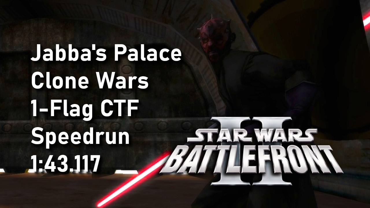 [PB] Star Wars Battlefront II (2005) Speedrun - Jabba's Palace - 1-Flag CTF - CW in 1:43.117