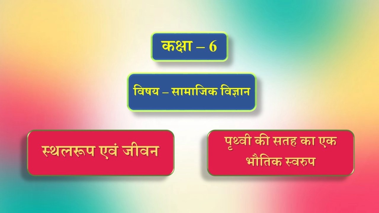 कक्षा - 6 | विषय - सामाजिक विज्ञान | पाठ - 3 | स्थलरूप एवं जीवन