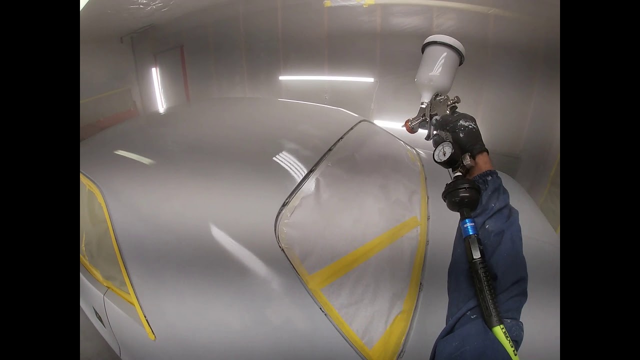 1970 Dodge Challenger Spraying Wanda Sealer with LPH400 LVX