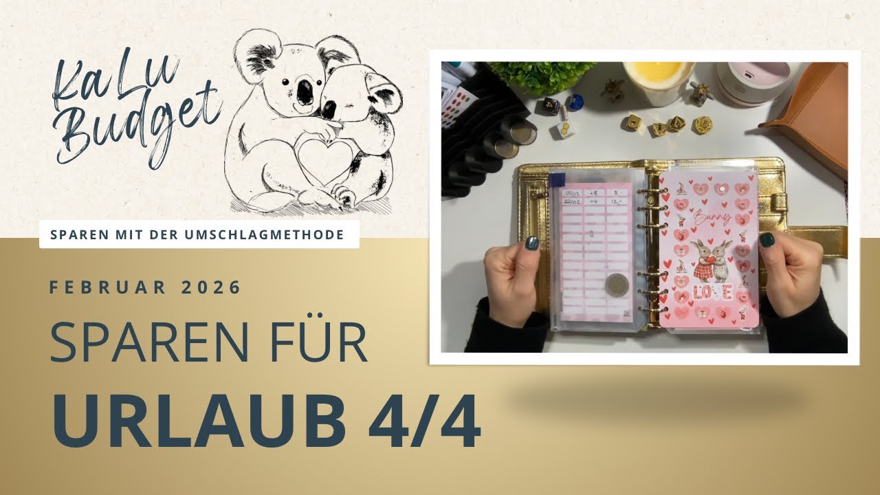 Sparen für Urlaub 4/4| Februar 2026 | Wenn Kaddi Gute Laune hat😅🙈#umschlagmethode