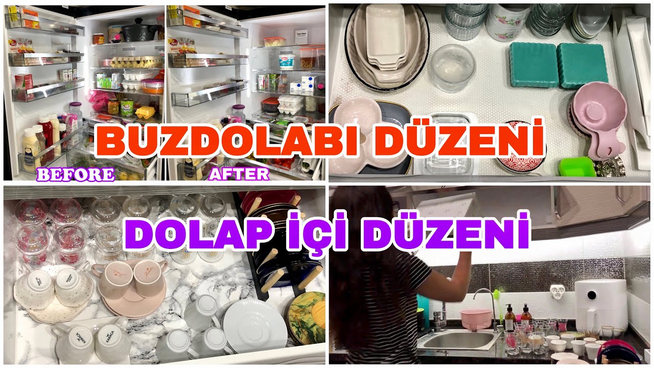 BUZDOLABI DÜZENLEME 🍇🍅🍆 MUTFAK DOLAP İÇİ DÜZENİ 🗄️ ☕️ | TEMİZLİK VLOG 🧼 GÜNLÜK VLOG