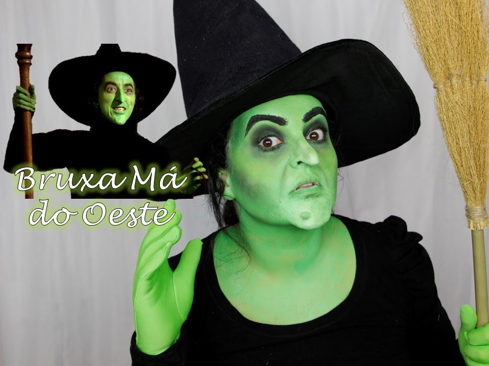 WICKED WITCH WIZARD OF OZ MAKEUP   MAQUIAGEM DA BRUXA MALVADA DO OESTE -  MÁGICO DE OZ