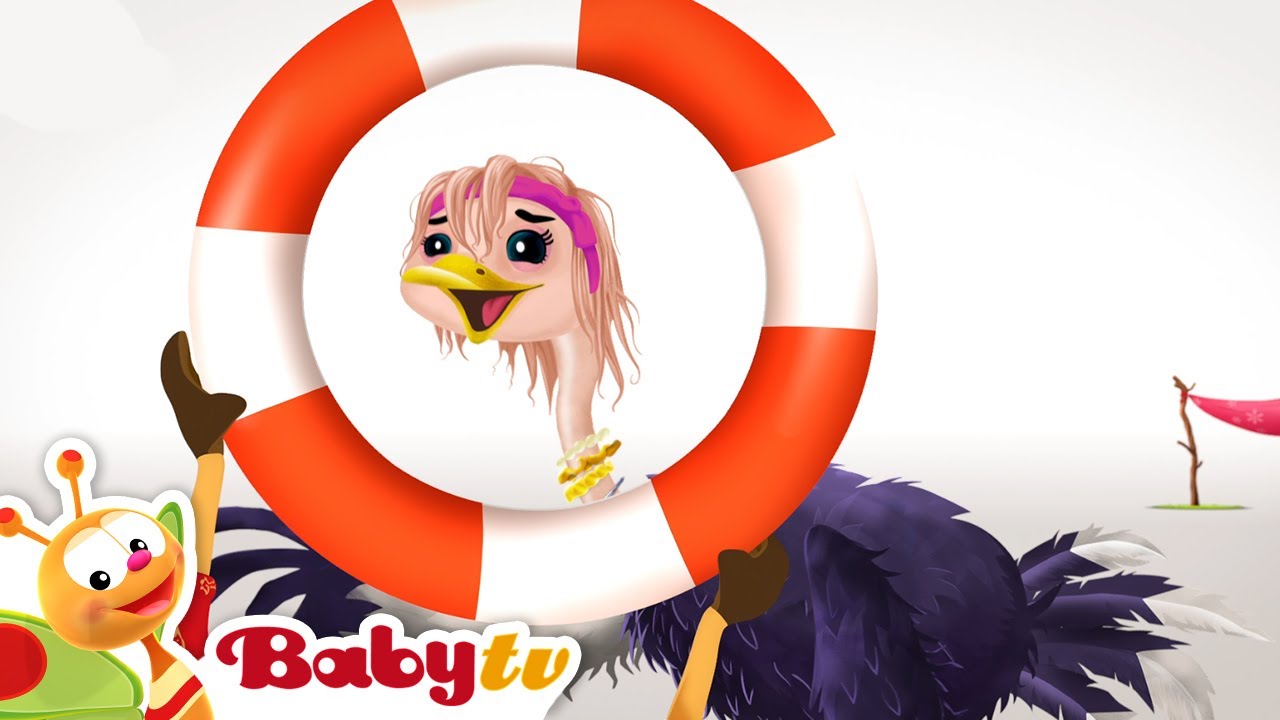 Gee-Raffa - El avestruz y la toalla  🤩| Diversión de verano 😎 | Dibujos animados para niños@BabyTVSP