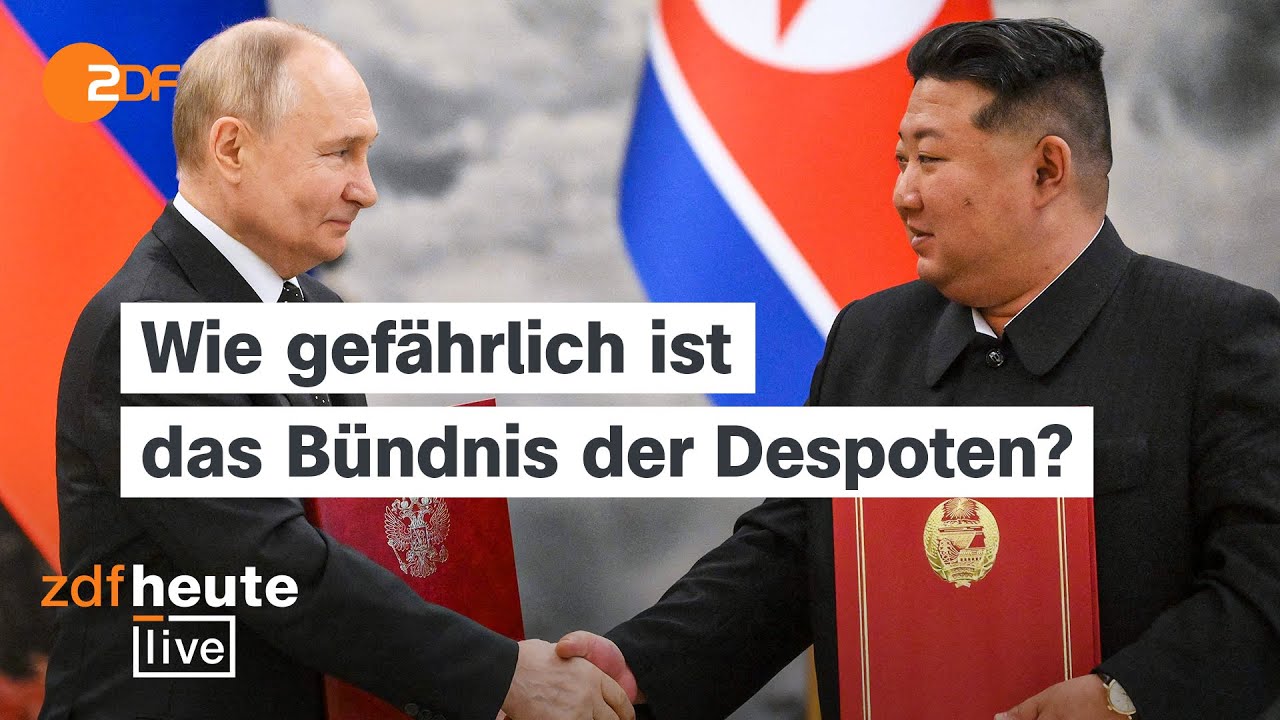 Putin und Kim besiegeln in Nordkorea “unbesiegbare Freundschaft” | Analyse bei ZDFheute live