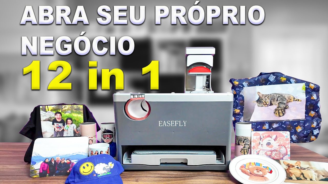 Ganhe dinheiro! Easefly 12 em 1 Prensa de aquecimento automatica