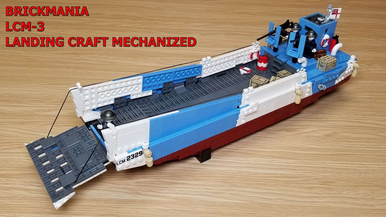 BRICKMANIA CUSTOM LEGO LCM-3 &ndash; LANDING CRAFT MECHANIZED, SPEED BUILD & REVIEW.