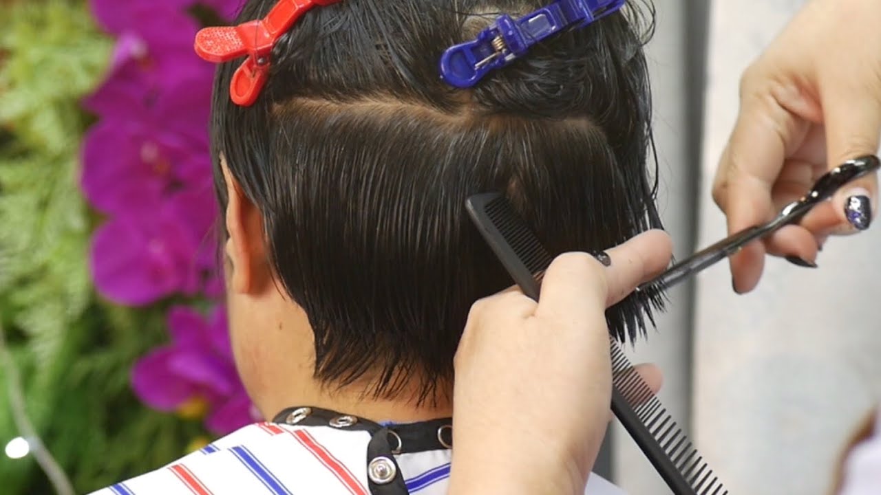Beautiful short haircut ตัดผมสั้น สวย สวย หลังทุย ทุย
