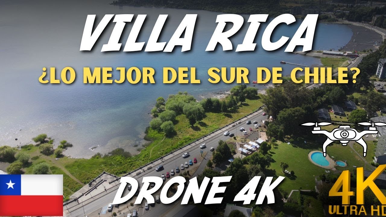 VILLARICA (DRONE 4K) ¡Un de las mejores ciudades del sur de Chile! #viajes #turismochile #travelblog