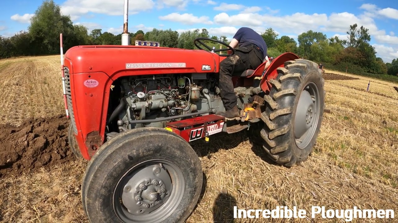 1962 Massey Ferguson 35 2.2 Litre 4-Cyl Diesel Tractor (38 HP) with Ransomes Plough