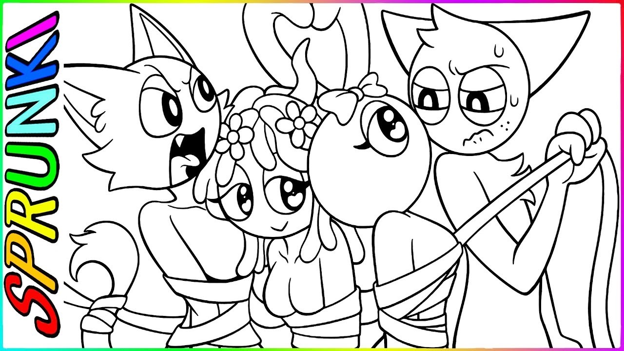 Incredibox Sprunki - Why Gray Tie Her up?! / NEW COLORING PAGES/ Сoloring For FUN