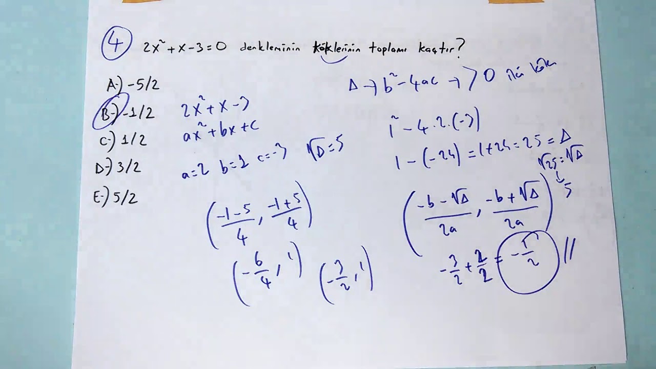 AÖF GENEL MATEMATİK 2017 ARA SINAV 1. KISIM