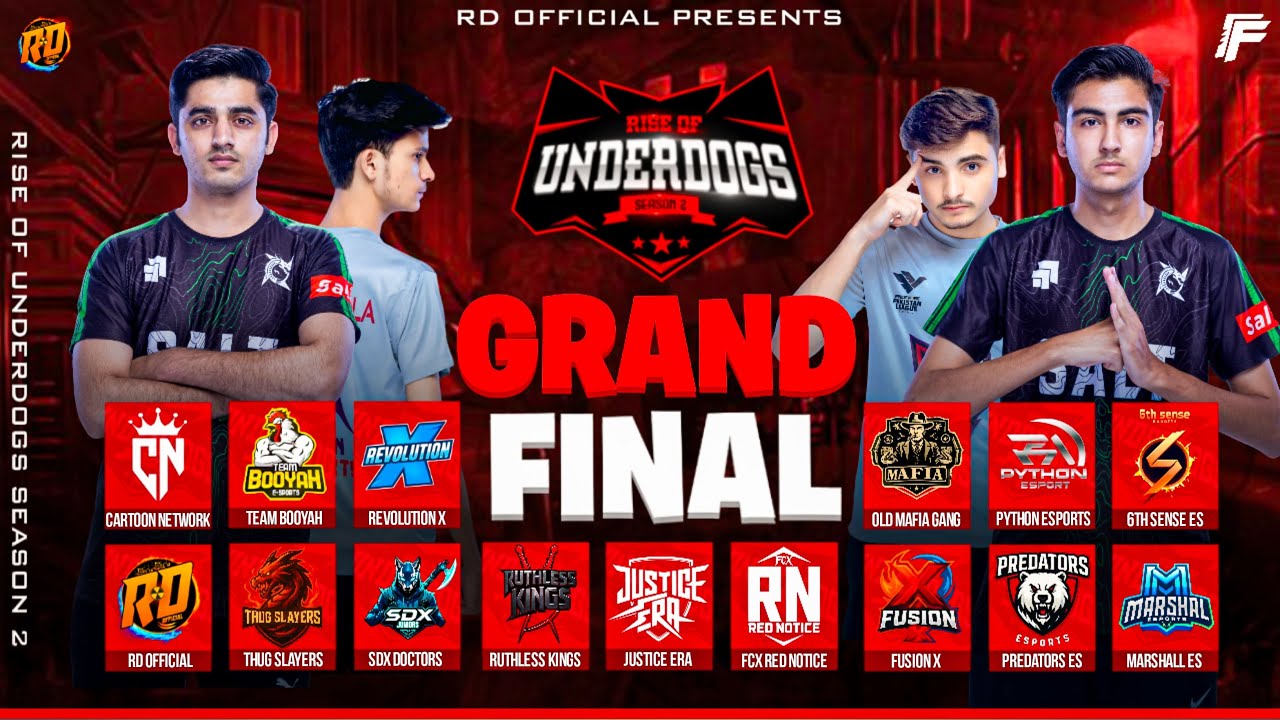 | RISE OF UNDERDOG S2 GRAND FINAL | FREE FIRE TOURNAMENT 2025 | LIVE SHOWDOWN 🔥| RD OFFICIAL