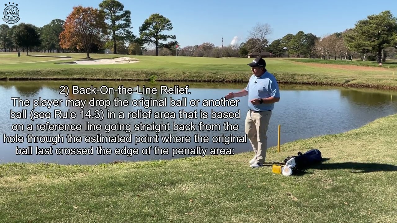 What to do when you hit your golf ball into a YELLOW penalty area - USGA Rule 17.1d(1)&(2)